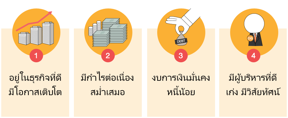 ลงทุน หุ้น ในบริษัทที่ดี 